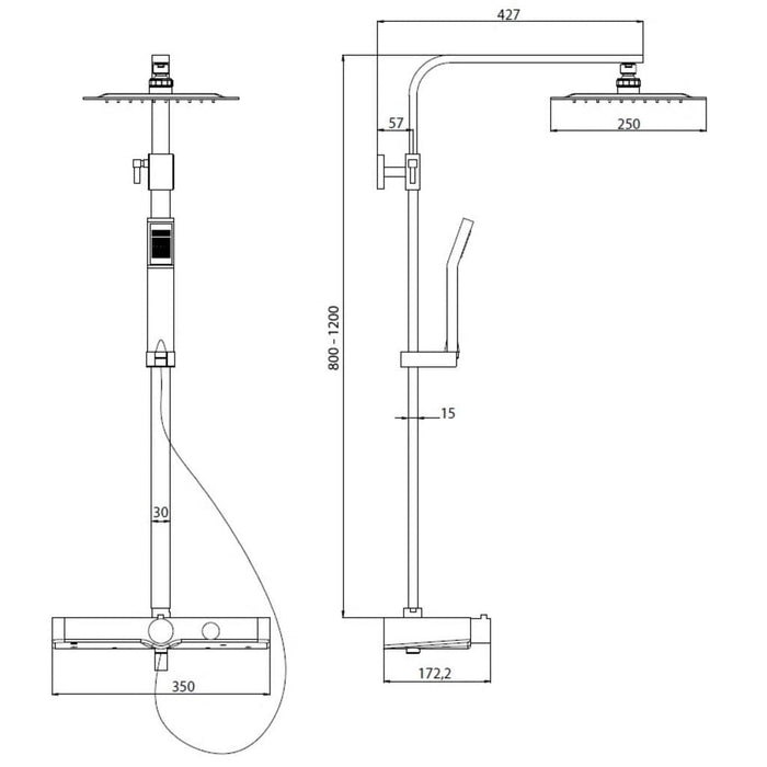 SCHÜTTE Thermostatic Shower System OCEAN