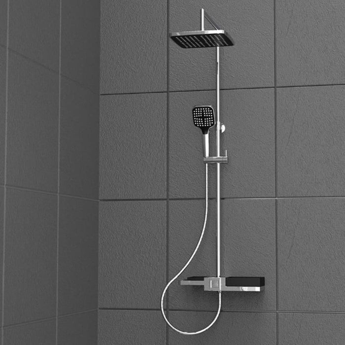 SCHÜTTE Overhead Shower Set BLUEPERL Chrome