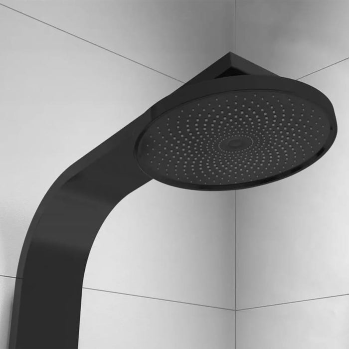 SCHÜTTE Overhead Shower Set with Thermostatic Tray SAMOA RAIN Matte Black