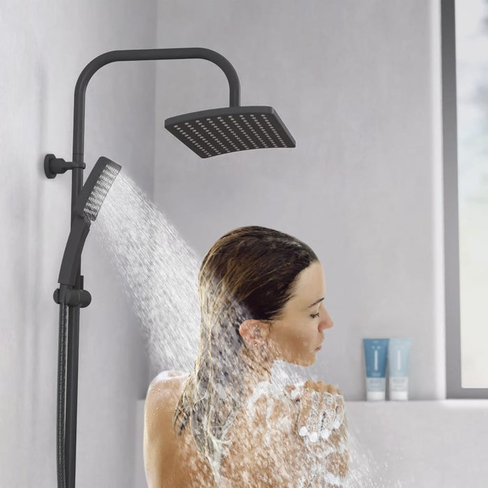 SCHÜTTE Overhead Shower Set MALLORCA Matte Black