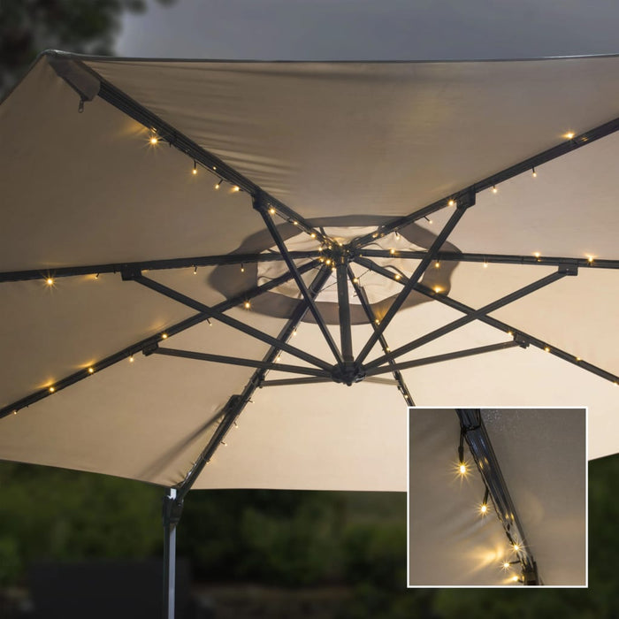 HI Solar Umbrelă Lumină LED 130 cm