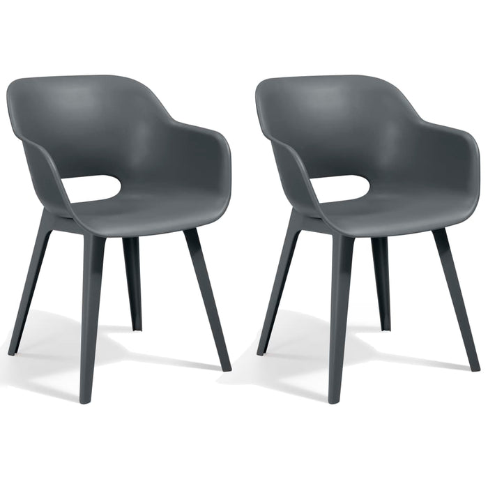 Keter Outdoor Chairs Akola 2 pcs Grey