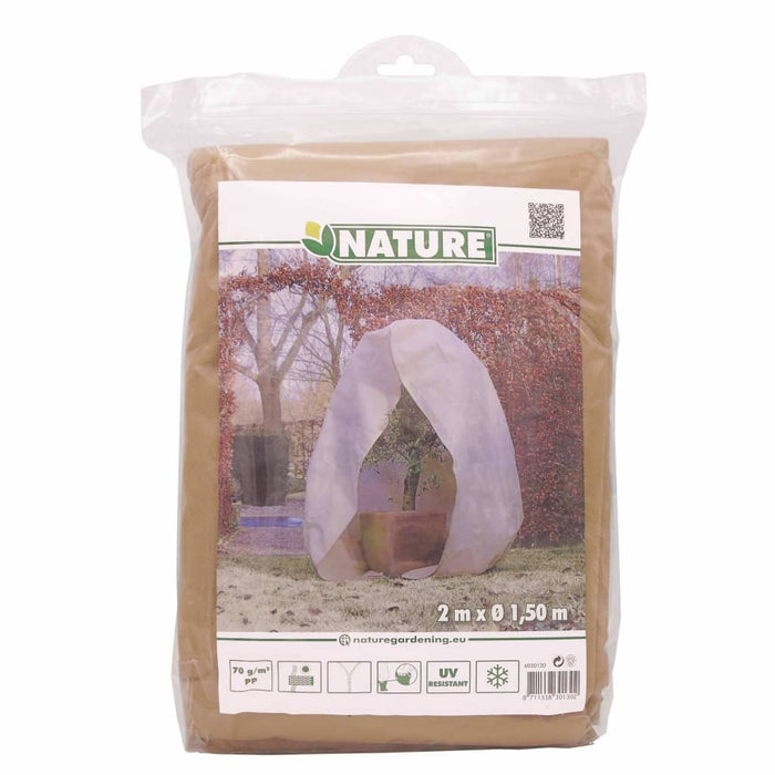 Nature Winter Fleece Cover with Zip 70 g/sqm Beige 2x1.5x1.5 m