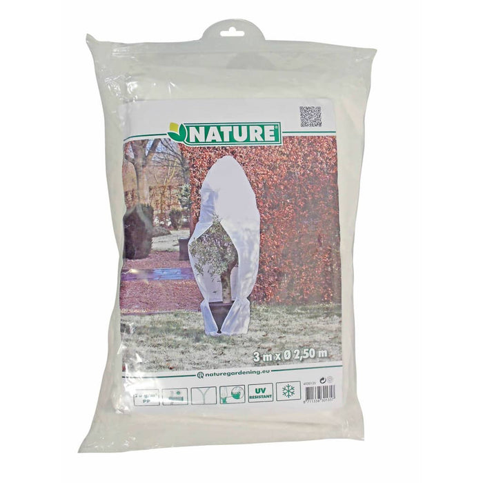 Nature Winter Fleece Cover with Zip 70 g/sqm White 2.5x2.5x3 m