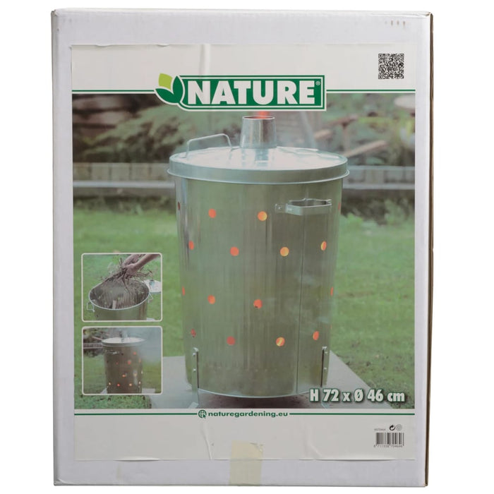 Nature Garden Incinerator Galvanised Steel 46x72 cm Round