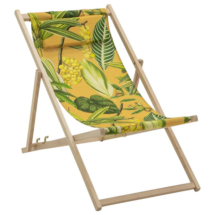 Madison Wooden Beach Chair La Grave 55x90x87 cm Yellow