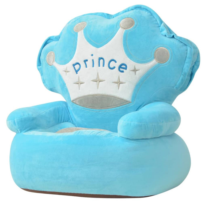 Плюшен детски стол Prince Blue