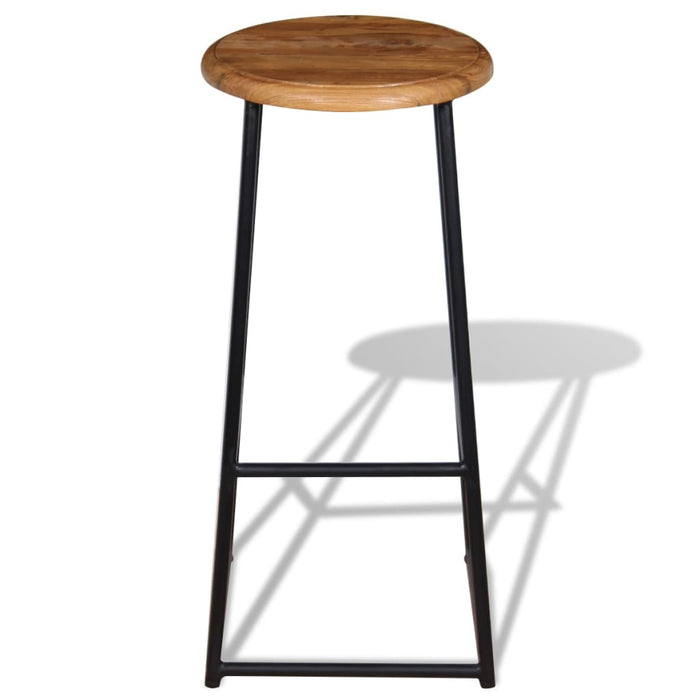 Bar Stools 2 pcs Solid Teak Wood