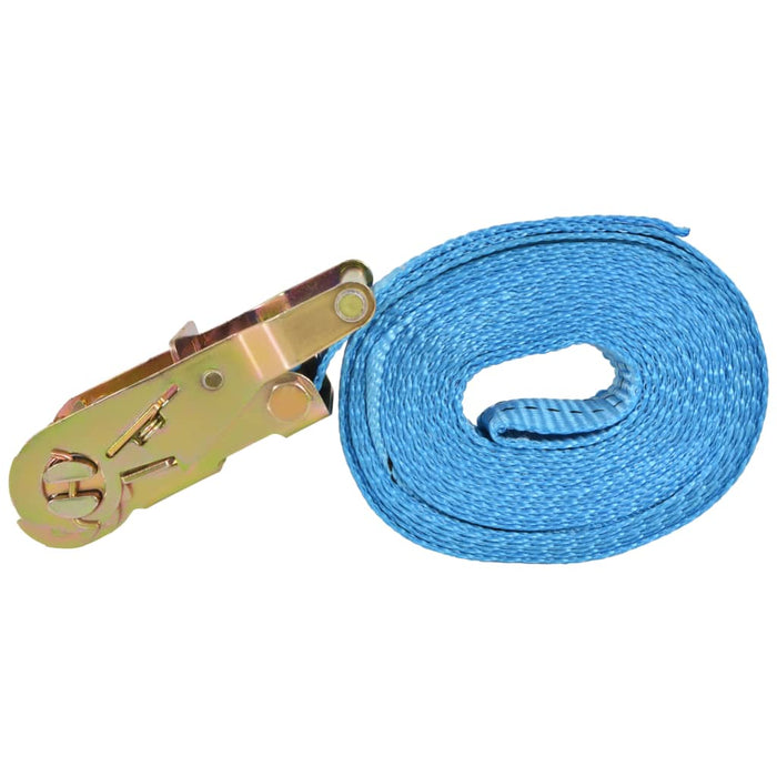 Ratchet Tie Down Straps 10 pcs 2 Tonnes 6mx38mm Blue