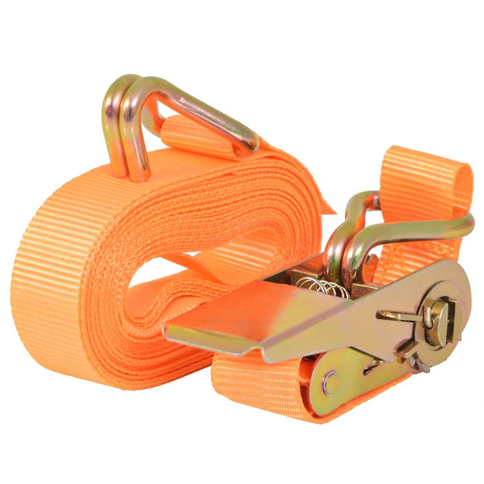 Ratchet Tie Down Straps 4 pcs 0.4 Tonnes 6mx25mm Orange