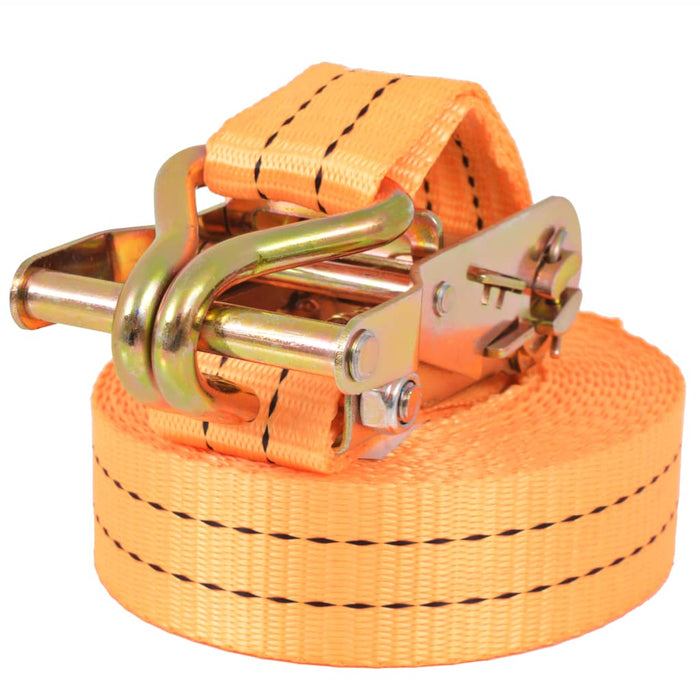 Ratchet Tie Down Straps 4 pcs 1 Tonnes 6mx38mm Orange