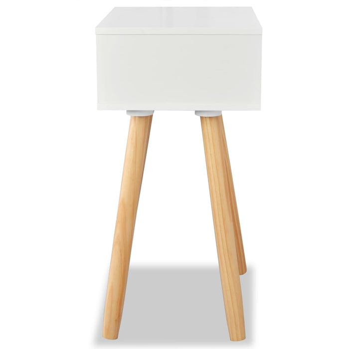 Bedside Tables 2 pcs Solid Pinewood 40x30x61 cm White