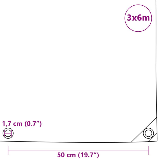 Tarpaulin 650 g/m² 3x6 m Blue