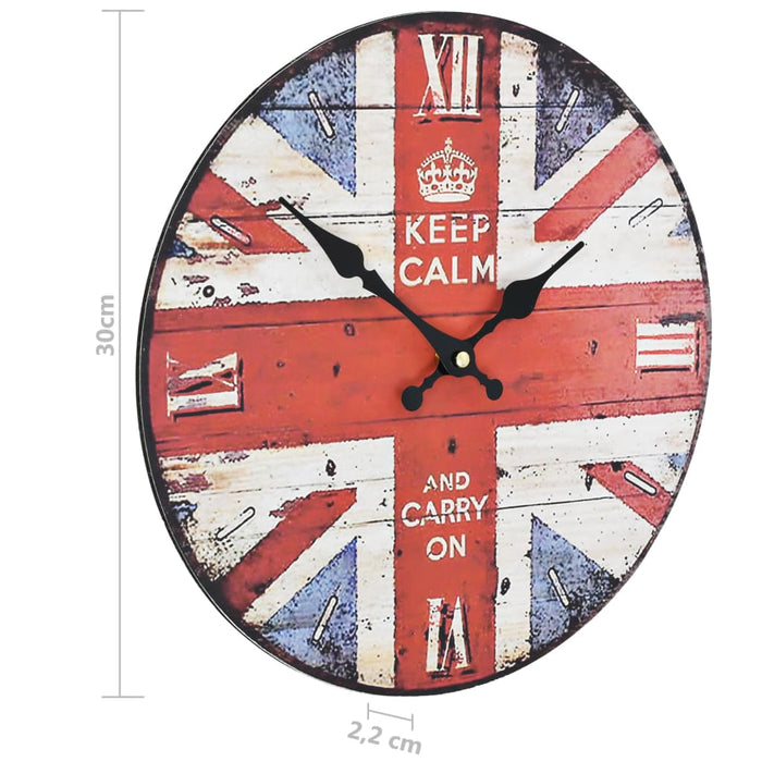 Vintage Wall Clock UK 30 cm