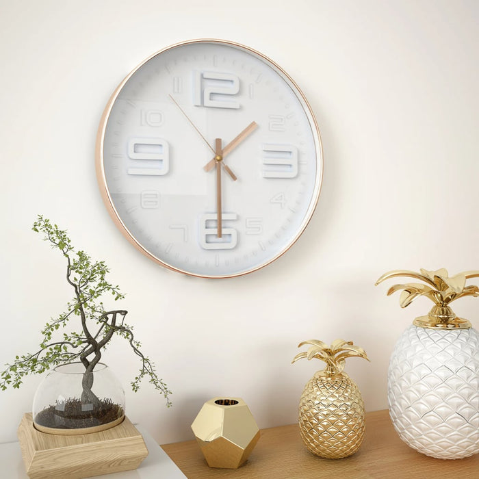 Wall Clock Copper Look 30 cm