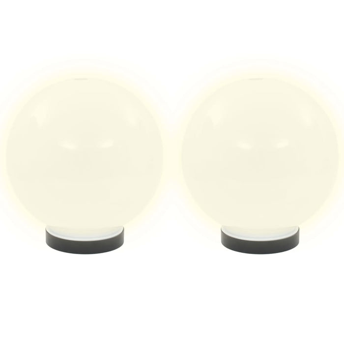 LED Bowl Lamps 2 pcs Spherical 20 cm PMMA