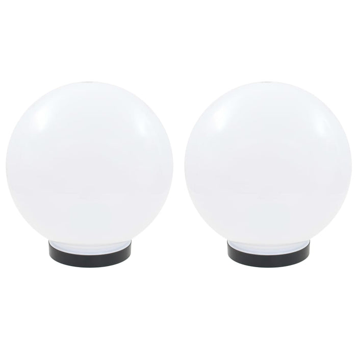 LED Bowl Lamps 2 pcs Spherical 25 cm PMMA