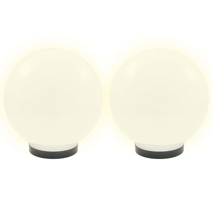 LED Bowl Lamps 2 pcs Spherical 25 cm PMMA