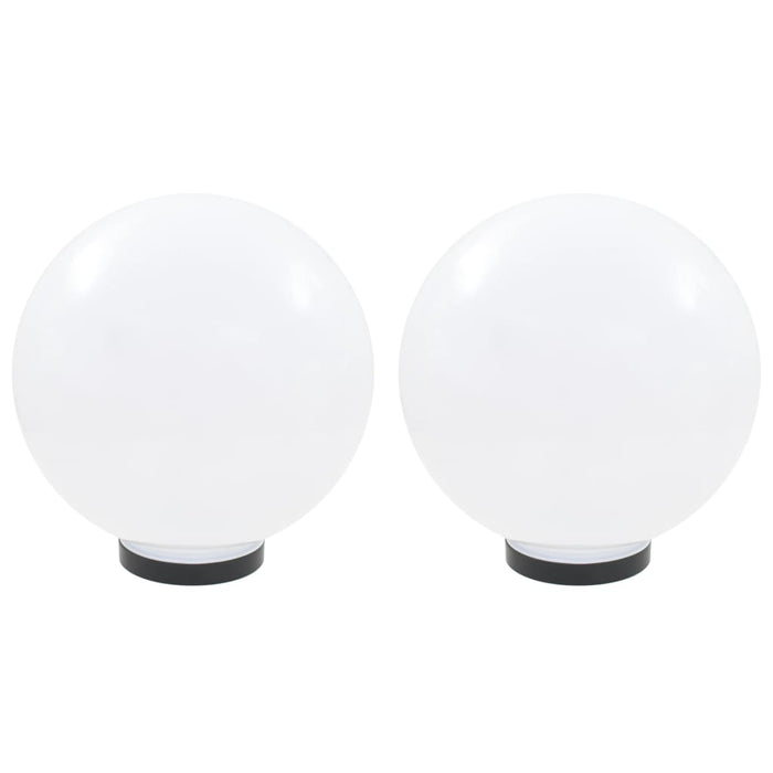 LED Bowl Lamps 2 pcs Spherical 30 cm PMMA