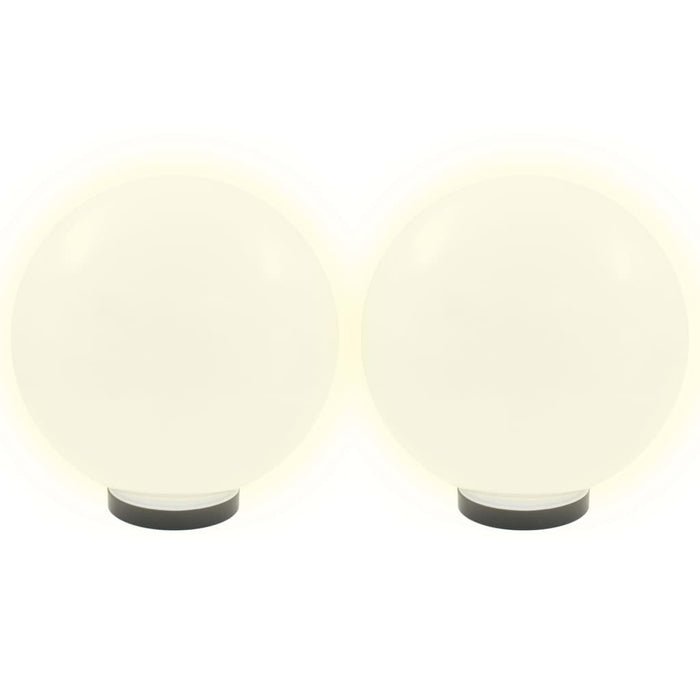 LED Bowl Lamps 2 pcs Spherical 30 cm PMMA