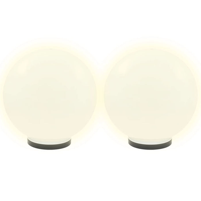 LED Bowl Lamps 2 pcs Spherical 40 cm PMMA