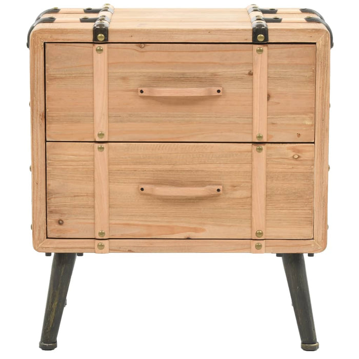 Bedside Cabinet Solid Fir Wood 50x35x57 cm