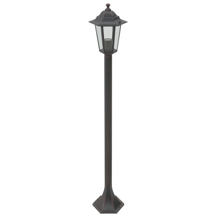 Garden Post Lights 6 pcs E27 110 cm Aluminium Bronze