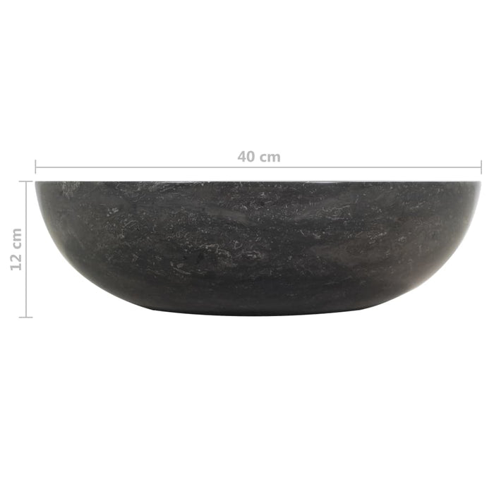 Sink 40x12 cm Marble Black