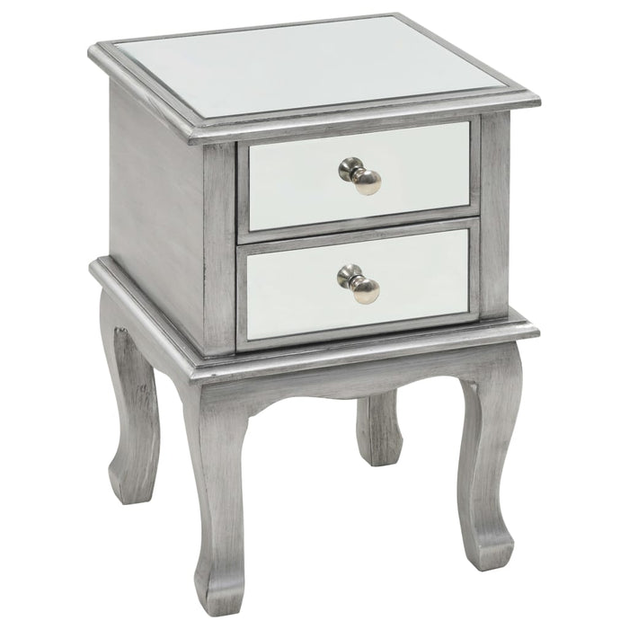 Mirrored Nightstand MDF and Glass 34.5x30x50 cm