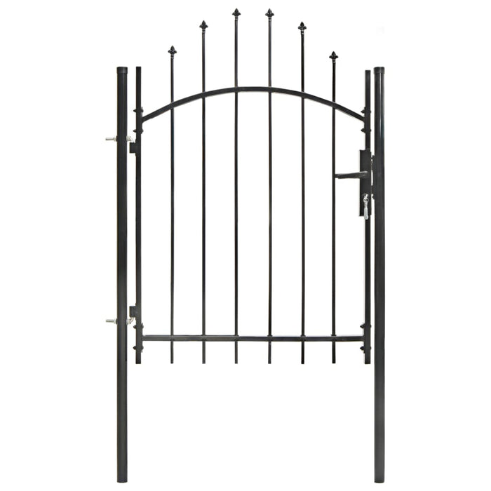 Garden Gate Steel 1x1.75 m Black