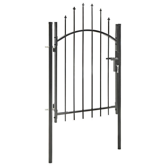 Garden Gate Steel 1x1.75 m Black