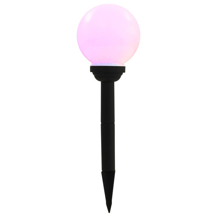 Lămpi Solare Exterior 4 buc LED Sferice 15 cm RGB