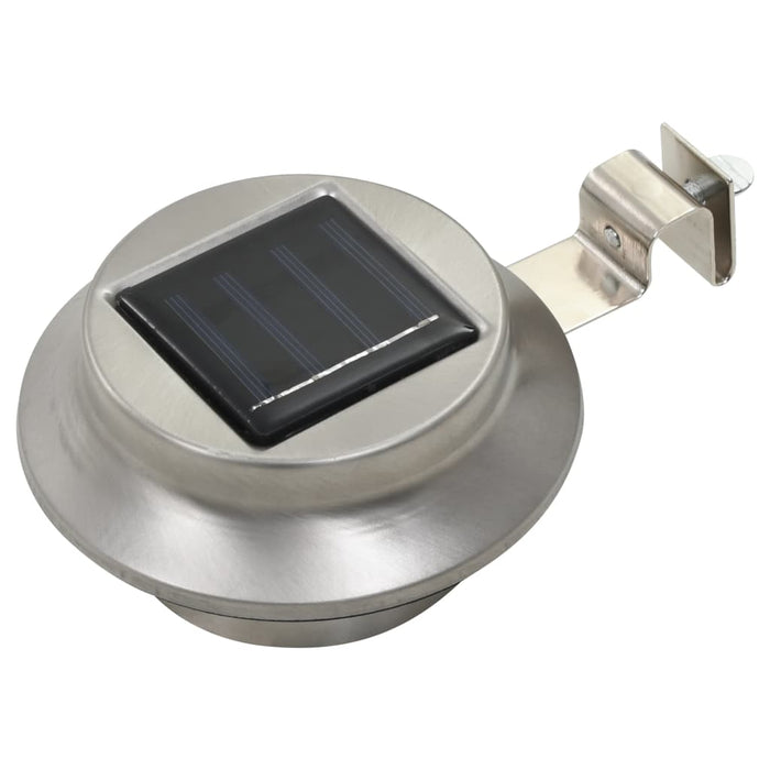 Lămpi Solare Exterior 6 buc LED Rotund 12 cm Alb