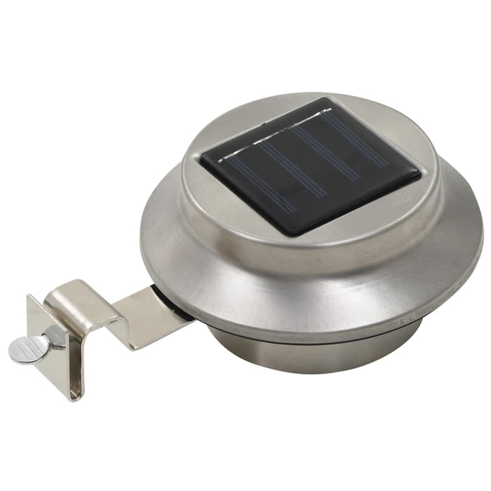 Lămpi Solare Exterior 6 buc LED Rotund 12 cm Alb