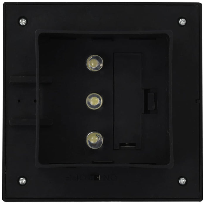 Outdoor Solar Lamps 6 pcs LED Square 12 cm Black