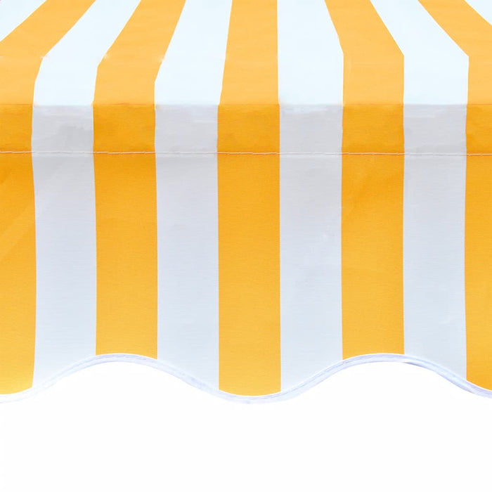 Awning Top Sunshade Canvas Orange & White 450x300 cm