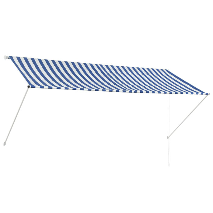 Copertina retractabila 300x150 cm Albastru si Alb