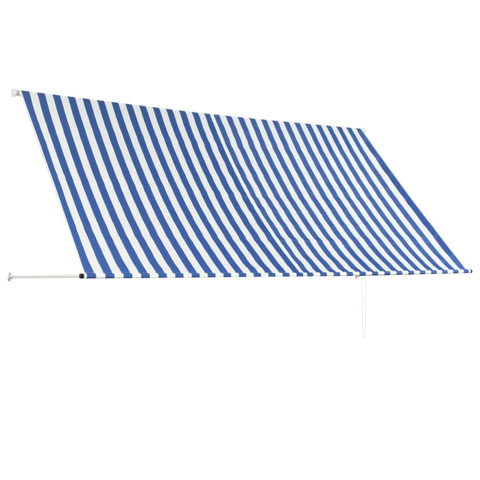 Copertina retractabila 300x150 cm Albastru si Alb