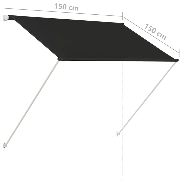 Copertina retractabila 150x150 cm Antracit