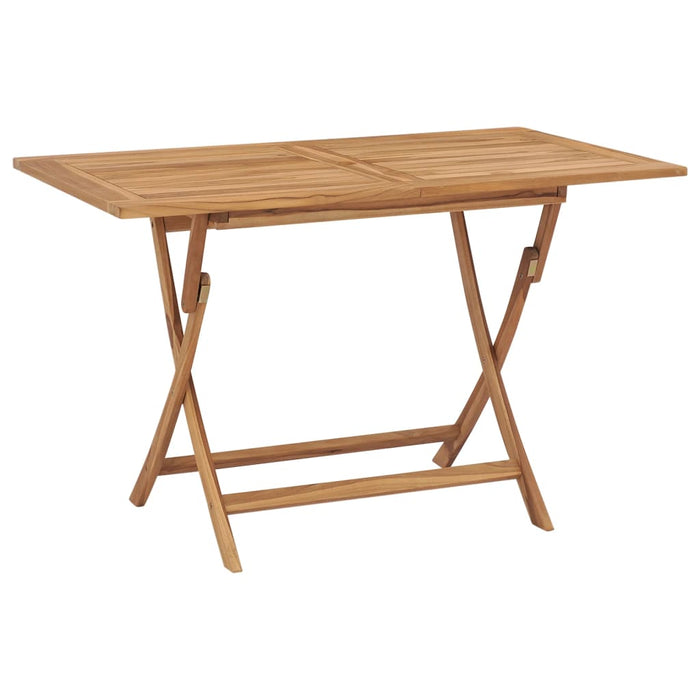 Folding Garden Table 120x70x75 cm Solid Teak Wood