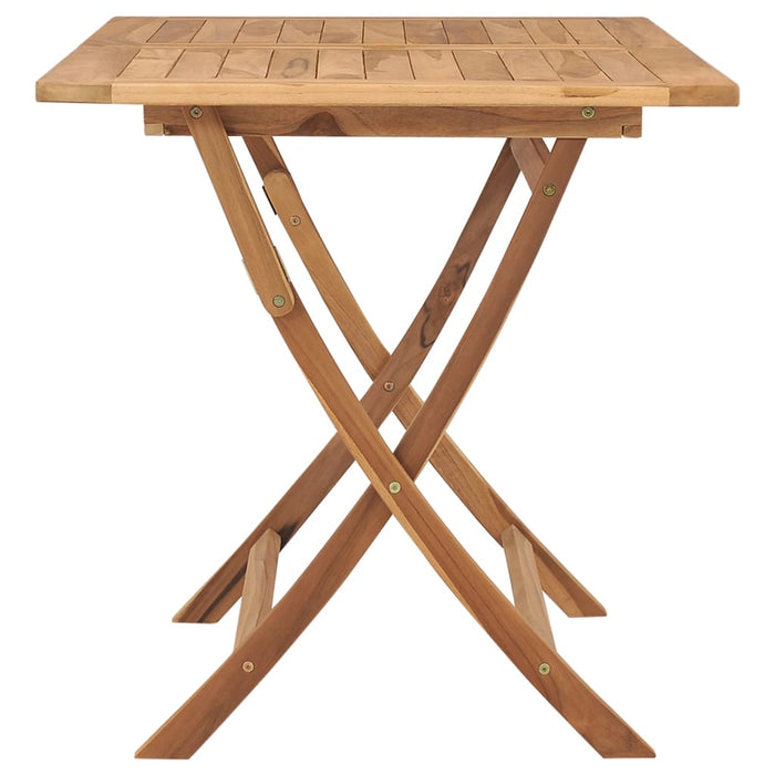 Folding Garden Table 120x70x75 cm Solid Teak Wood