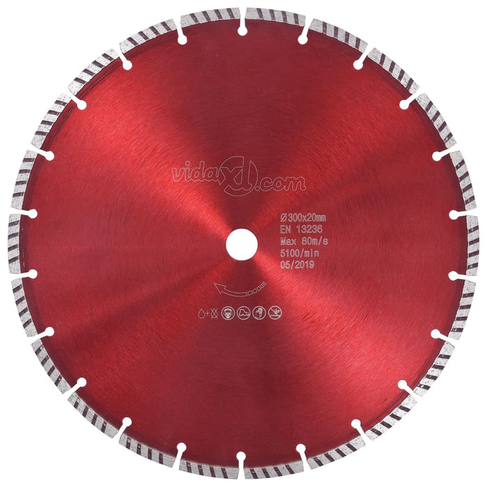 Diamond Cutting Disc with Turbo Steel 300 mm