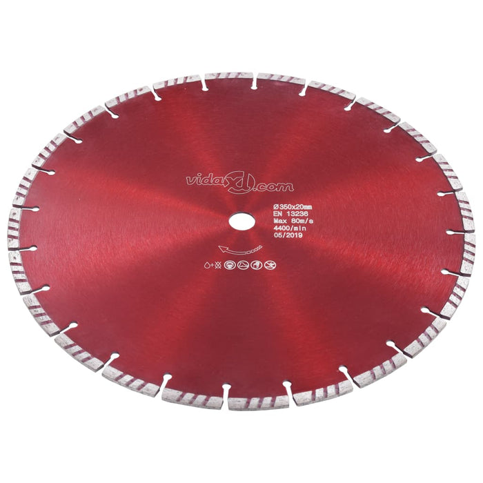 Diamond Cutting Disc with Turbo Steel 350 mm