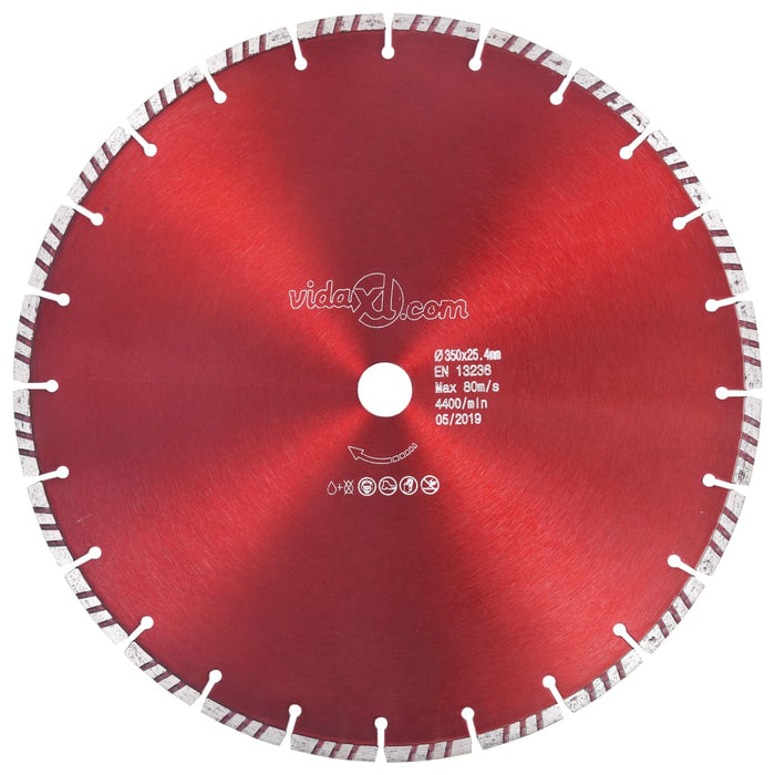 Diamond Cutting Disc with Turbo Steel 350 mm