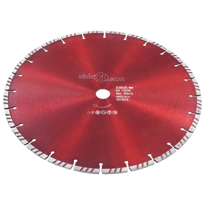 Diamond Cutting Disc with Turbo Steel 350 mm