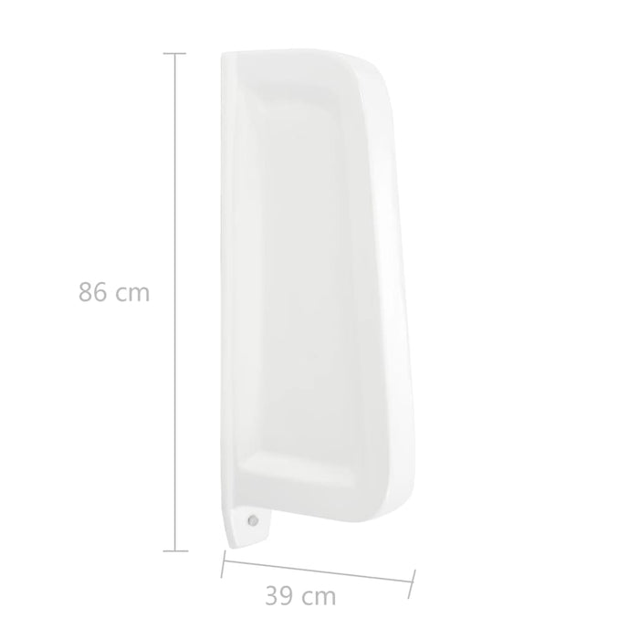 Wall-mounted Urinal Privacy Screen Ceramic White