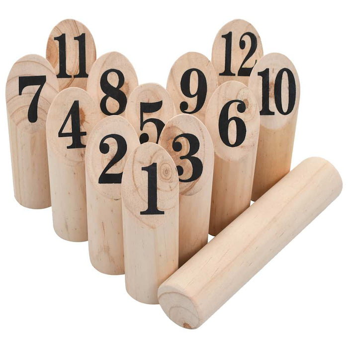 Number Kubb Game Set Wood