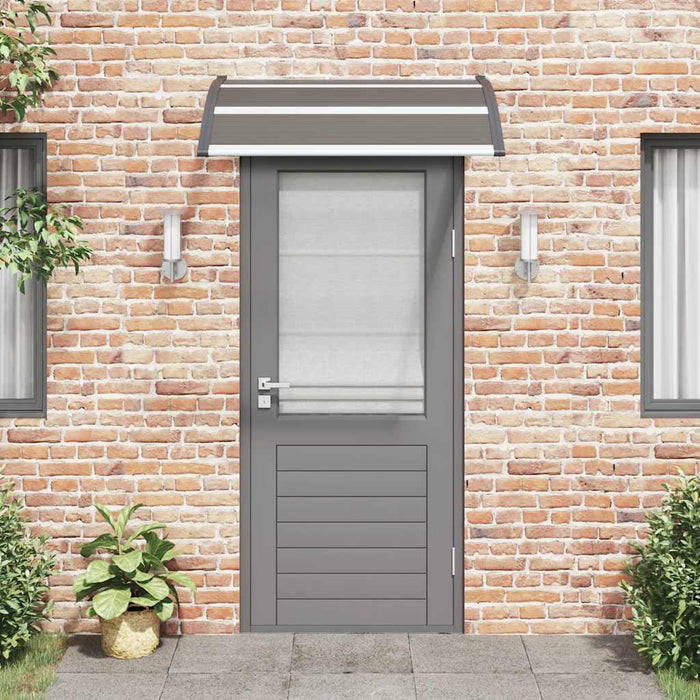 Door Canopy Black 120x100 cm PC