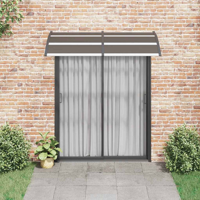 Door Canopy Black 200x100 cm PC