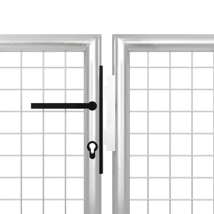 Garden Gate Steel 400x100 cm Silver